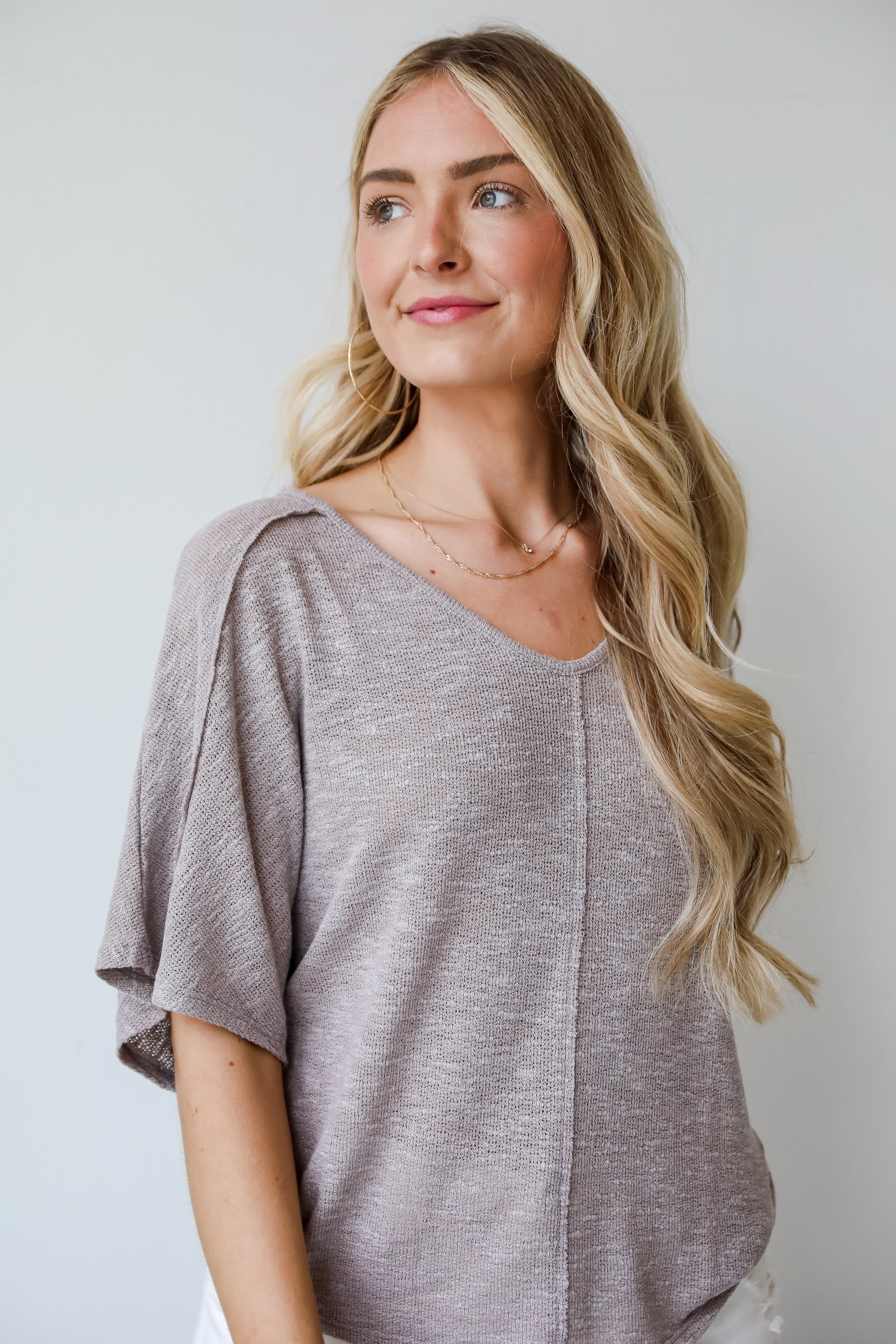 Delaney Dusty Lavender Knit Tee CC3