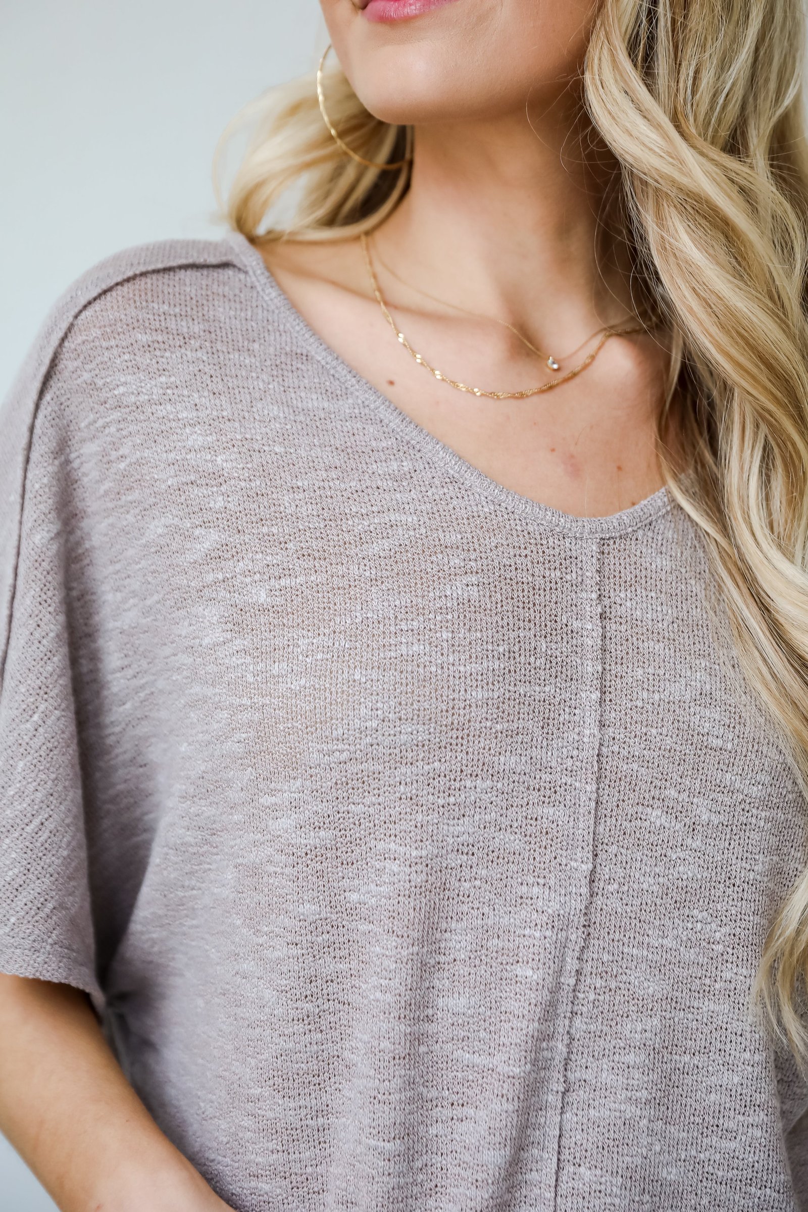 Delaney Dusty Lavender Knit Tee CC3